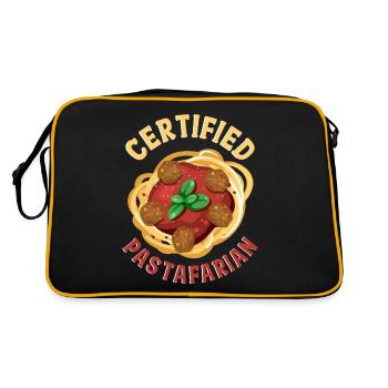 Flying Spaghetti Monster FSM - Retro Bag - black/gold - Back