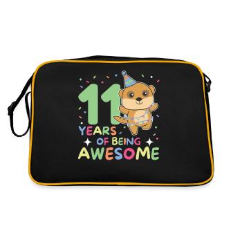 Suricate pour ses 11 ans Enfants onze ans - Sac Retro - noir/or - Dos