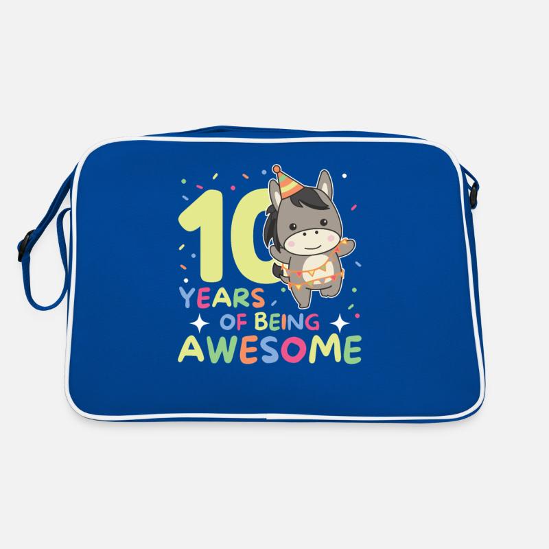 Âne pour les 10 ans Enfants de dix ans Sac Retro