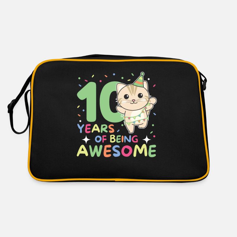 Chat pour les 10 ans Enfants de dix ans Sac Retro