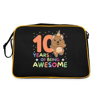 Quokka pour ses 10 ans enfants de dix ans - Sac Retro - noir/or - Dos