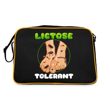 stupid, embarrassing, lactose tolerant geek - Retro Bag - black/gold - Back