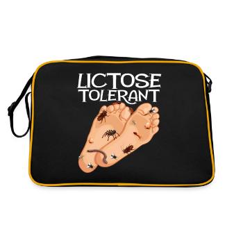 stupid, embarrassing, lactose tolerant geek - Retro Bag - black/gold - Back