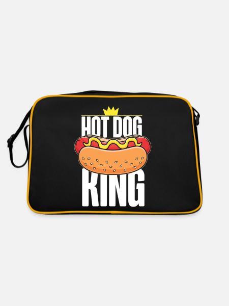 Hot Dog Adult King Hot Dog King - Retro Tasche - Schwarz/Gold - Hinten