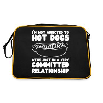 Hot Dog Adult I'm Not Addicted To - Retro Tasche - Schwarz/Gold - Hinten