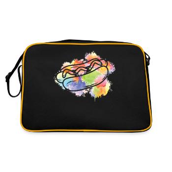 Hot-dog Adulte Aquarelle - Sac Retro - noir/or - Dos