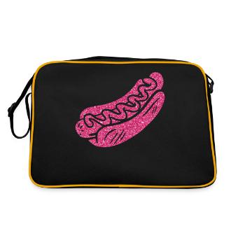 Hot Dog Adult Pink Diamonds - Retro Bag - black/gold - Back