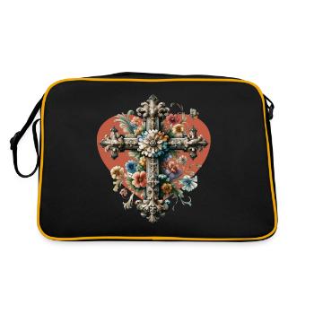 Croix Crucifix Halloween Croix Croix - Sac Retro - noir/or - Dos