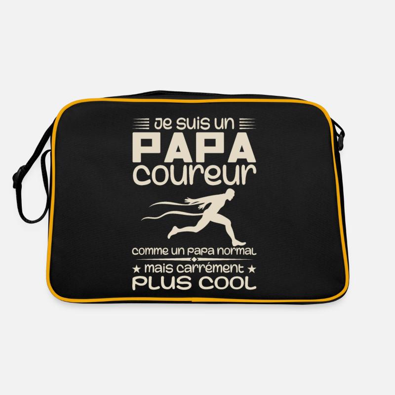 I'm a marathon runner dad Retro Bag