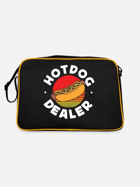 Hot Dog Adult Retro Hot Dog Dealer - Retro Tasche - Schwarz/Gold - Hinten