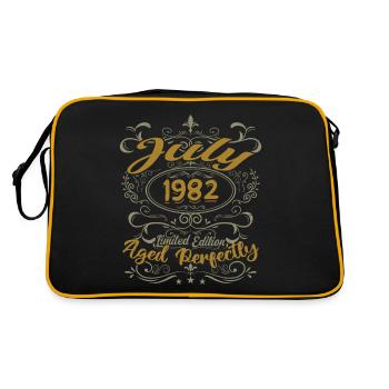 July 1982 Birthday July 1982 Gift 1982 - Retro Bag - black/gold - Back