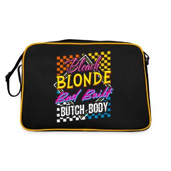 Retro design: beach blonde, poorly built – - Retro Bag - black/gold - Back
