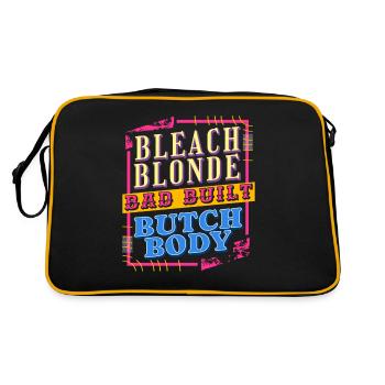 Retro design: beach blonde, poorly built – - Retro Bag - black/gold - Back