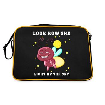 Regardez comment elle illumine le ciel mème Firefly magique - Sac Retro - noir/or - Dos
