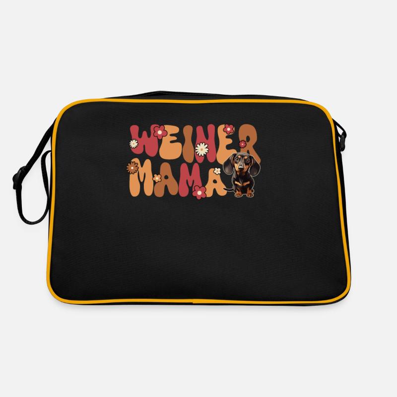 Dackel Groovy Weiner Mama Retro Tasche