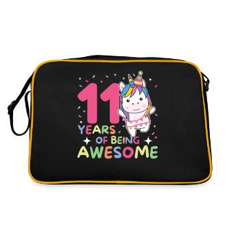 Licorne pour ses 11 ans enfants de onze ans - Sac Retro - noir/or - Dos