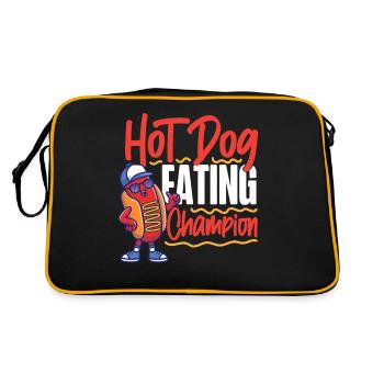 Hot-dog Adulte Manger des hot-dogs - Sac Retro - noir/or - Dos