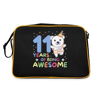 Ours polaire pour ses 11 ans Enfants de onze ans - Sac Retro - noir/or - Dos