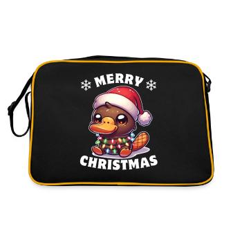 Christmas Hat Christmas Fairy Lights - Retro Bag - black/gold - Back