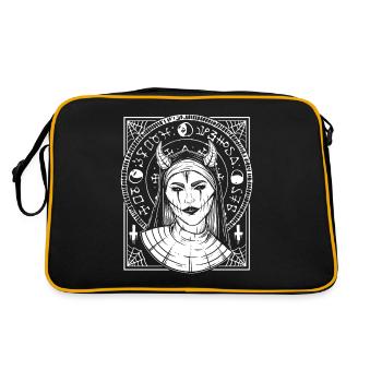 Devil Nun Girl Goth Rock Concerts Festivals Mort - Sac Retro - noir/or - Dos