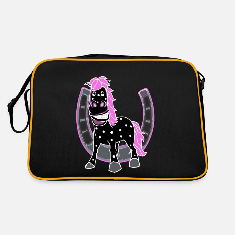 Cheval Chevaux Fer à cheval Cavalier Cavalier Cheval Drôle Sac Retro