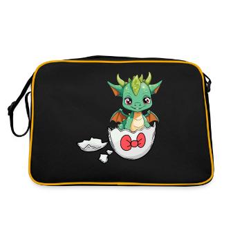Dragon Dragon Eggshell Hatch Baby Child - Retro Bag - black/gold - Back