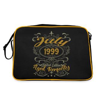 Juli 1999 Geburtstag Juli 1999 Geschenk 1999 - Retro Tasche - Schwarz/Gold - Hinten