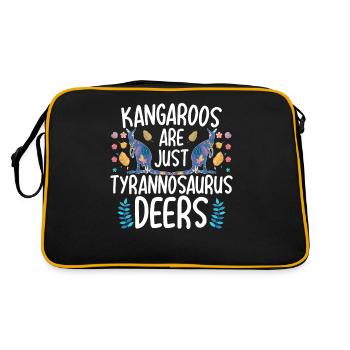 Kangaroos are just Tyrannosaurus deer Funny Kä - Retro Bag - black/gold - Back