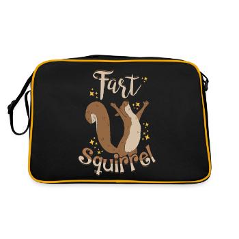 Drôle de Skunk Pet Écureuil Conception Graphique - Sac Retro - noir/or - Dos