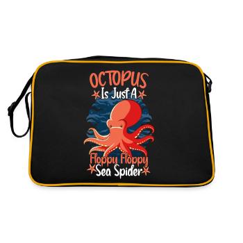 Octopus Is Just A Floppy Floppy Sea Spider Octopus - Retro Bag - black/gold - Back