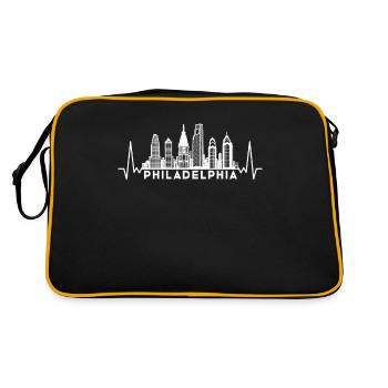 Heartbeat Skyline États-Unis Philadelphie - Sac Retro - noir/or - Dos