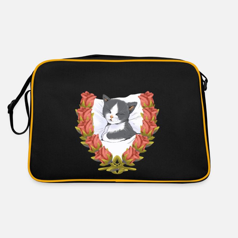 Cat Cats Kitten Sleeping Child Retro Bag