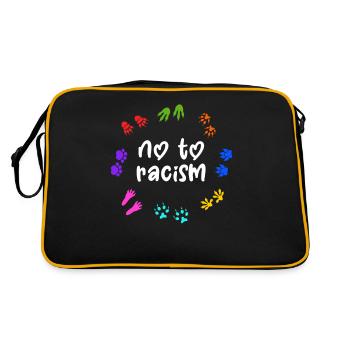contre le racisme, contre la droite, contre les nazis, l’amour - Sac Retro - noir/or - Dos