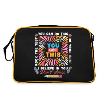 Rock the Test! Student, Pupil, Teacher - Retro Bag - black/gold - Back