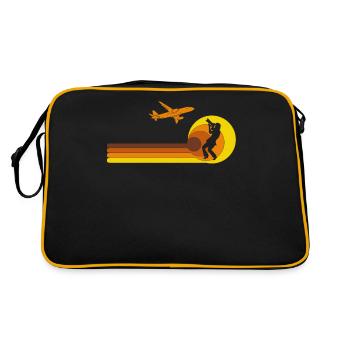 Planespotter Photographe Années 70 Vintage - Sac Retro - noir/or - Dos