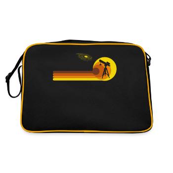 Binoculars Telescope Astrophysics Planets 70s - Retro Bag - black/gold - Back