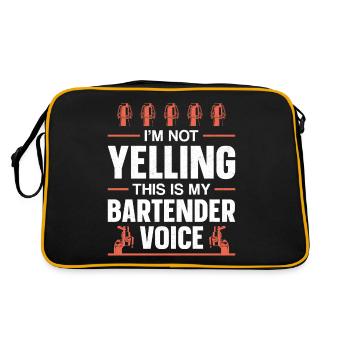 Bartender Mixologist I'm Not - Retro Tasche - Schwarz/Gold - Hinten