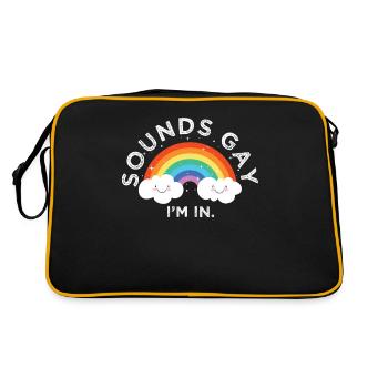 Genre Lesbiennes, Gays, Trans, Queer Arc-en-ciel - Sac Retro - noir/or - Dos