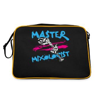 Bartender Mixologist Master - Retro Tasche - Schwarz/Gold - Hinten