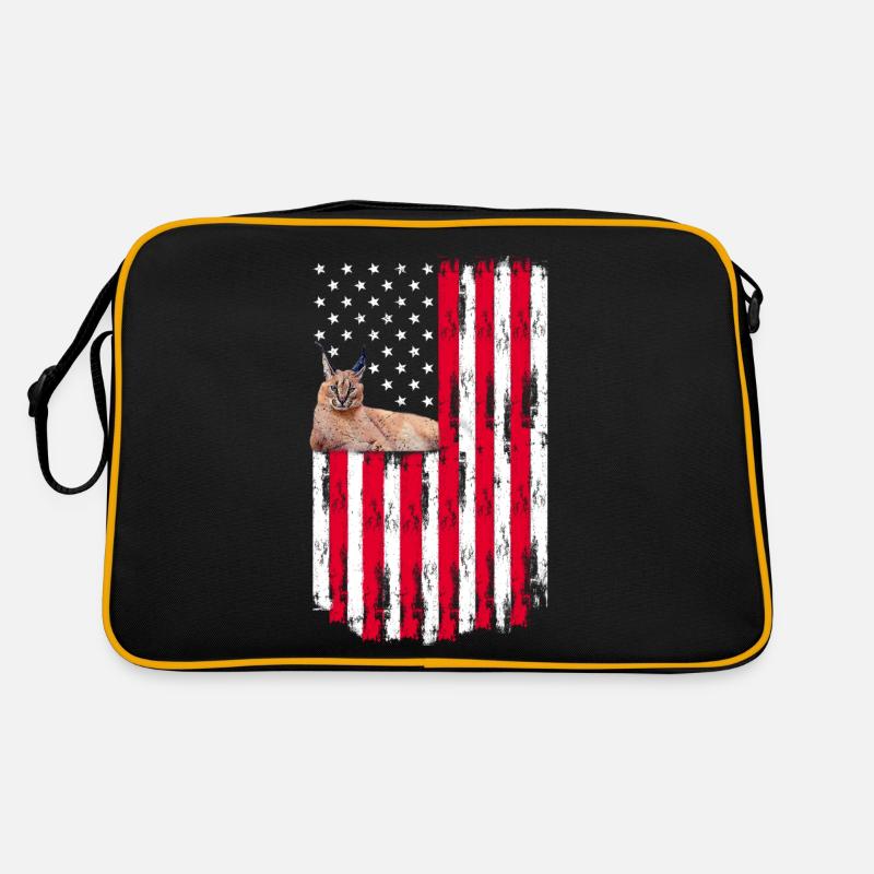 Großer Floppa Karakal Katze Meme Retro Tasche
