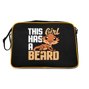 Drôle de barbu Dragon Beardie - Sac Retro - noir/or - Dos