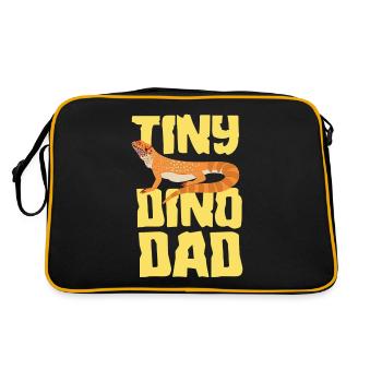 Bearded Dragon Beardie Dad - Retro Bag - black/gold - Back