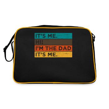 Drôle de papa parfait papa cadeau de fête des pères - Sac Retro - noir/or - Dos