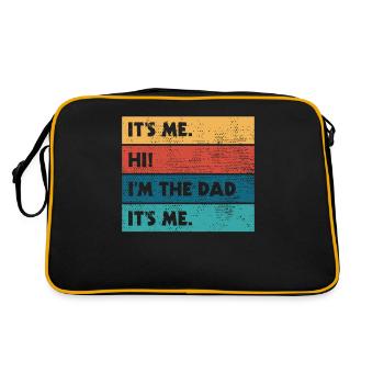 Drôle de papa parfait papa cadeau de fête des pères - Sac Retro - noir/or - Dos