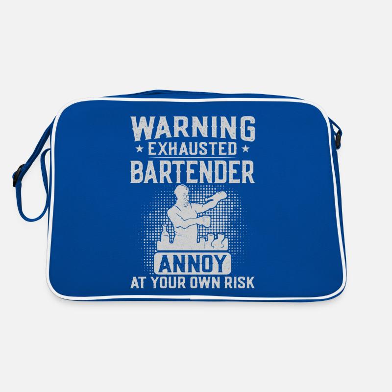 Bartender Mixologist Warning Retro Tasche