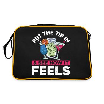 Bartender Mixologist Put The Tip - Retro Bag - black/gold - Back