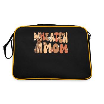 Irish Soft Coated Wheaten Terrier Groovy Wheaten - Retro Tasche - Schwarz/Gold - Hinten