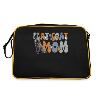 Flat Coated Retriever Groovy Flat-Coat Mom - Retro Bag - black/gold - Back