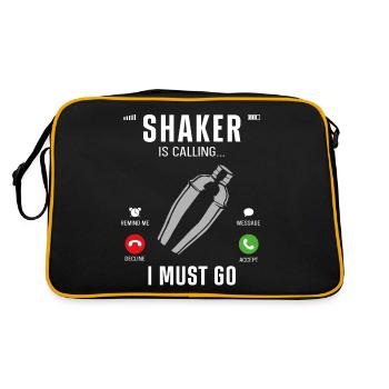 Bartender Mixologist Phone Display - Retro Tasche - Schwarz/Gold - Hinten