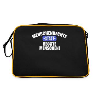 contre le racisme, contre la droite, contre les nazis, l’amour - Sac Retro - noir/or - Dos